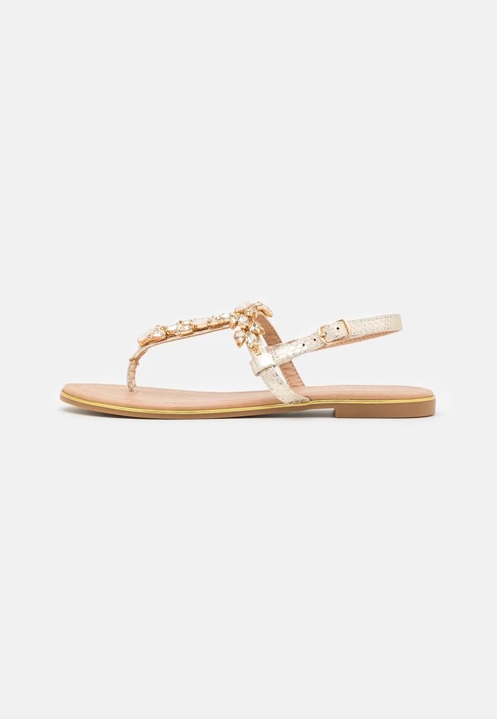 Sandale ANNA FIELD Anna Field T-bar Sandals Doré Femme | CJM-0014478